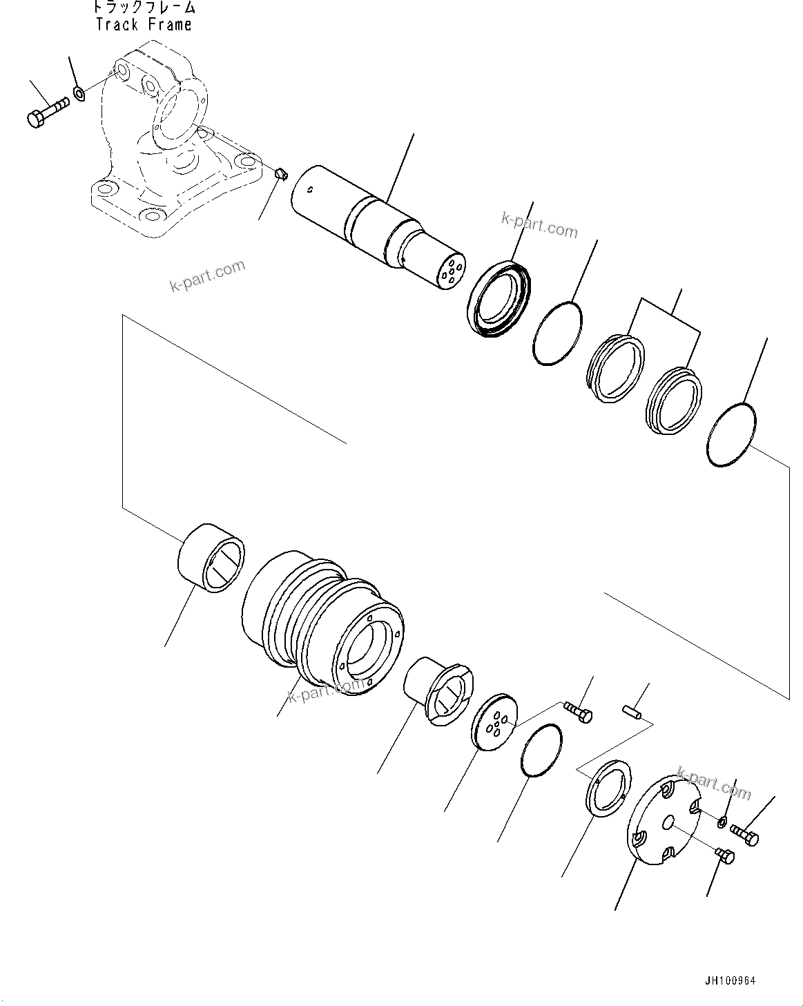 Komatsu parts book diagram for PC2000-11R S/N 31001-UP: CARRIER ROLLER, (#30001-)