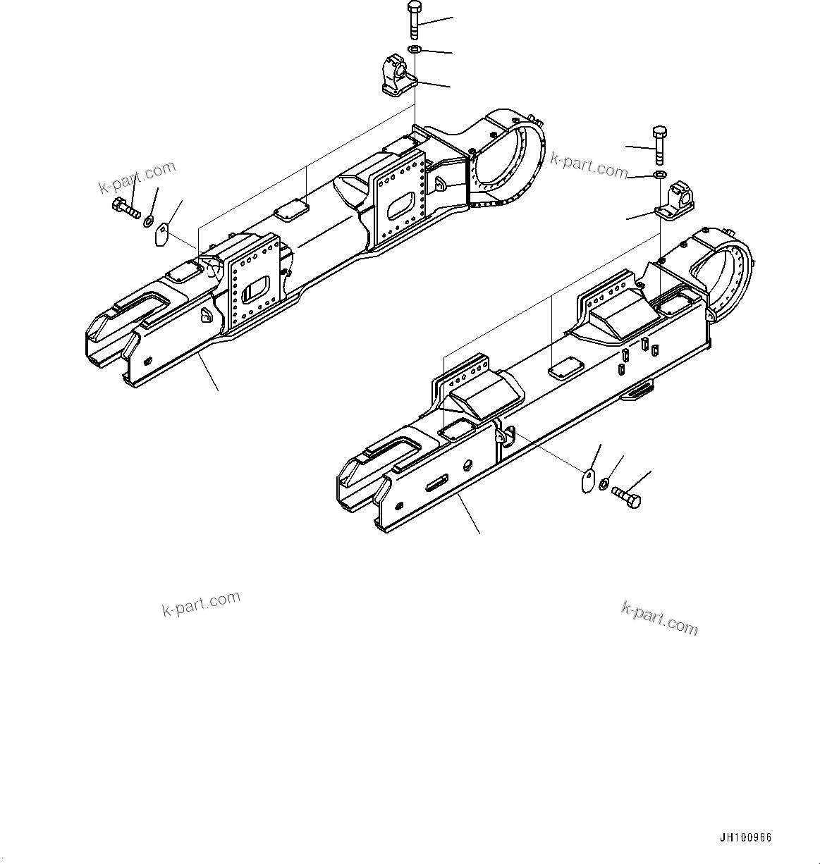 Komatsu parts book diagram for PC2000-11R S/N 31001-UP: TRACK FRAME, (#30001-)