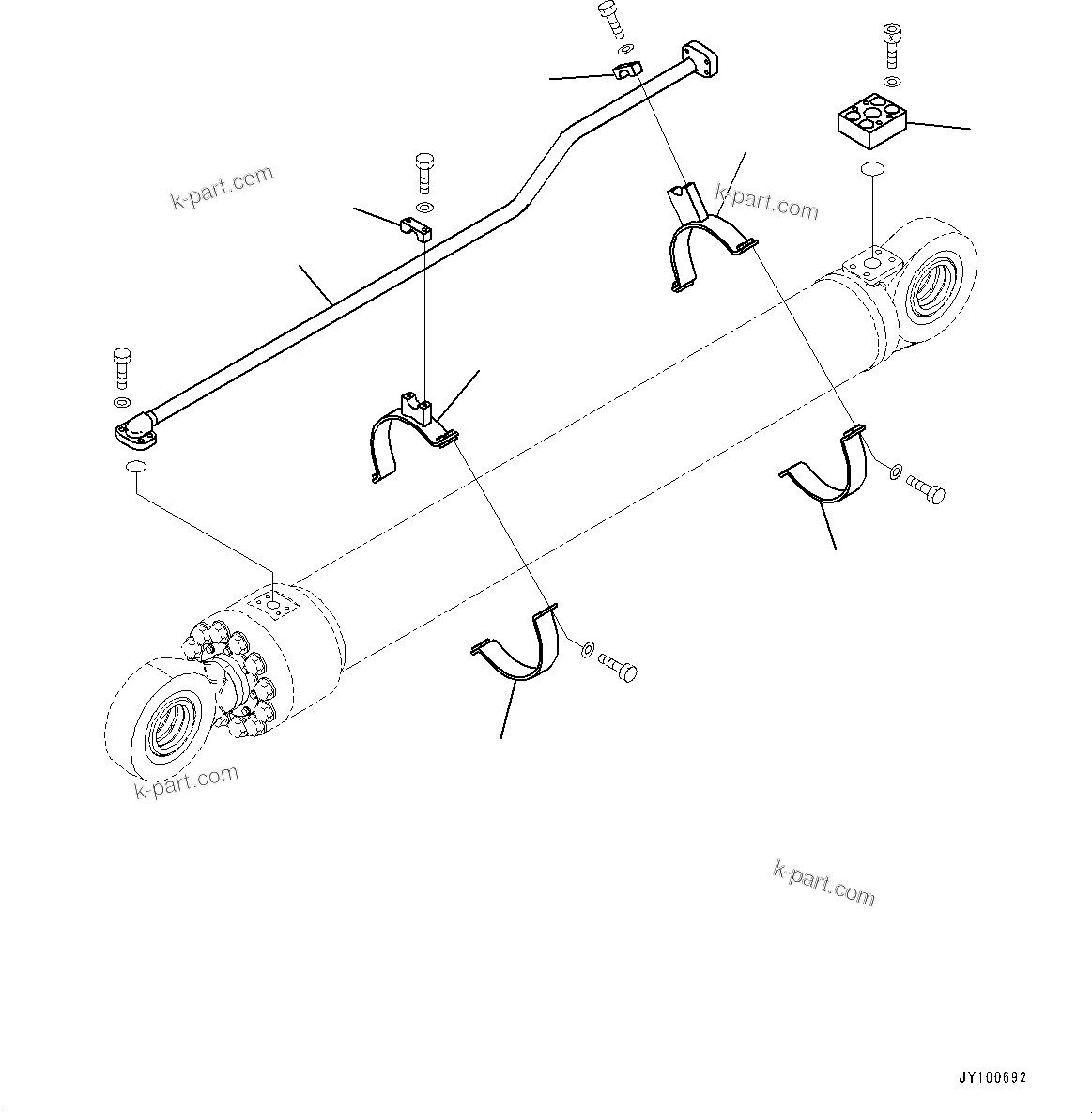 Komatsu parts book diagram for PC2000-11R S/N 31001-UP: ARM CYLINDER, INNER PARTS, ARM CYLINDER, L.H. (1/3)(#30001-)