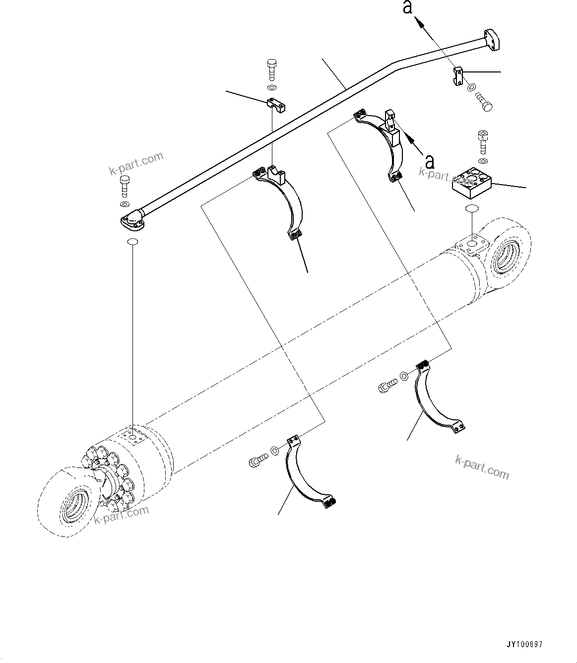 Komatsu parts book diagram for PC2000-11R S/N 31001-UP: ARM CYLINDER, INNER PARTS, ARM CYLINDER, R.H. (1/3)(#30001-)