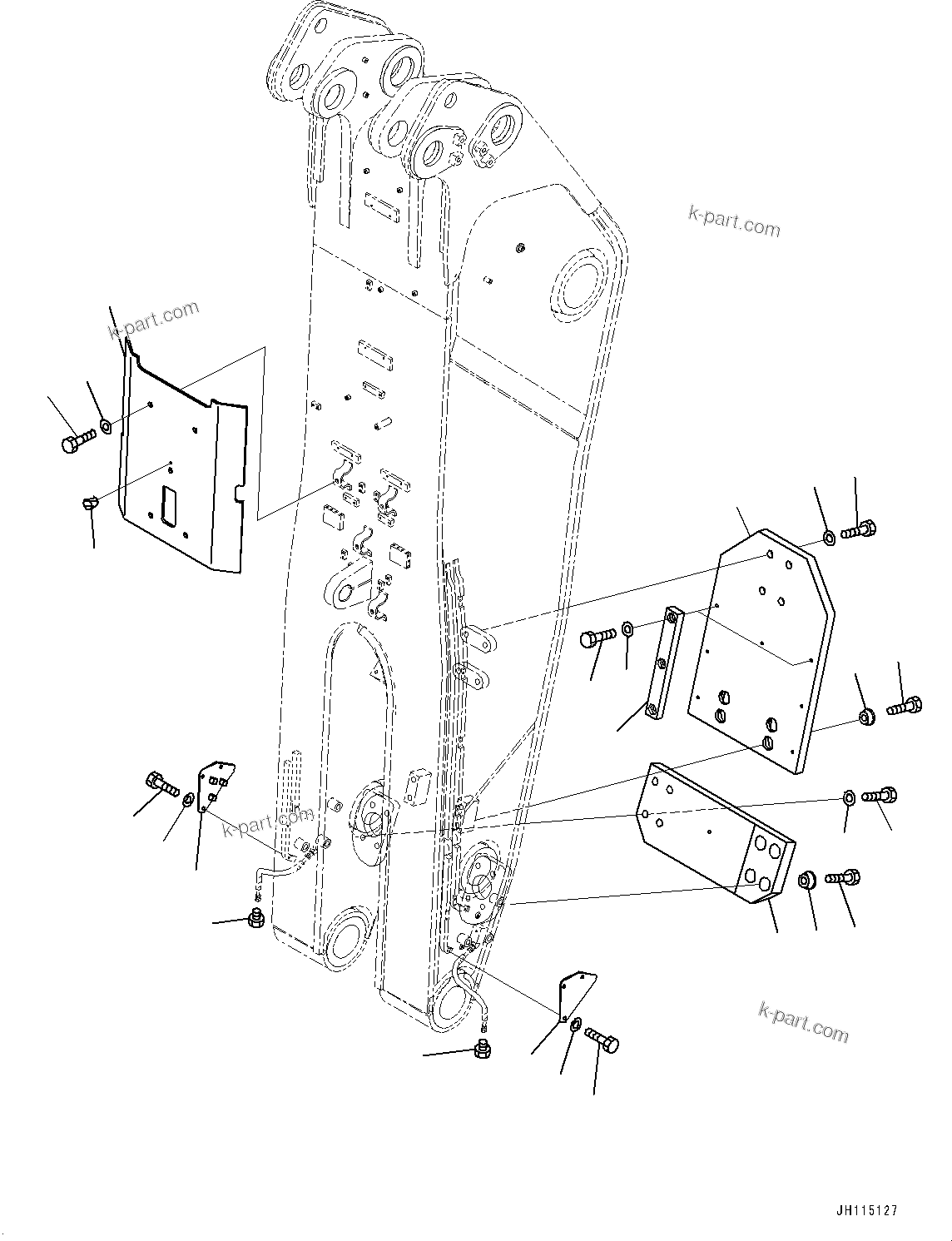 Komatsu parts book diagram for PC2000-11R S/N 31001-UP: ARM, COVER(#31001-)
