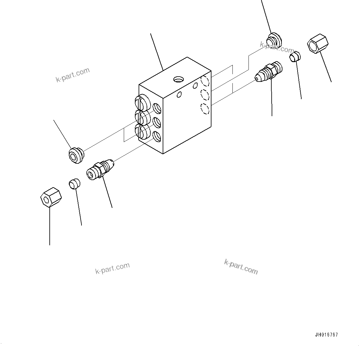 Komatsu parts book diagram for PC2000-11R S/N 31001-UP: ARM, INNER PARTS, DISTRIBUTOR VALVE, L.H.(#31001-)