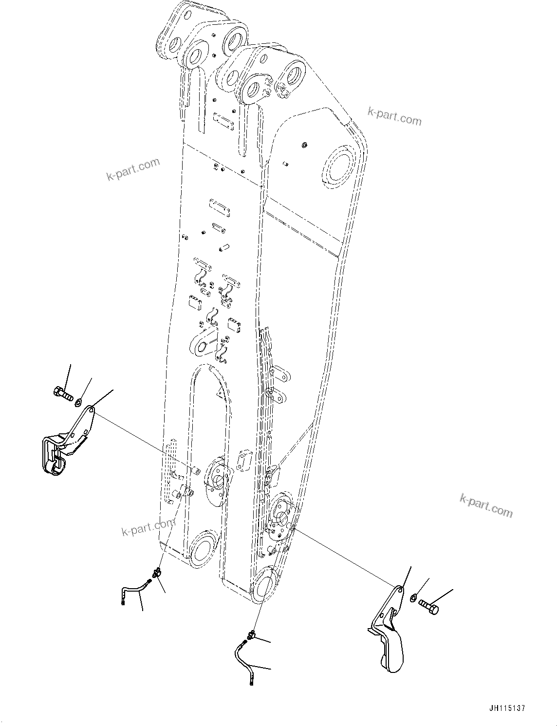 Komatsu parts book diagram for PC2000-11R S/N 31001-UP: BUCKET PIN, COVER(#31001-)