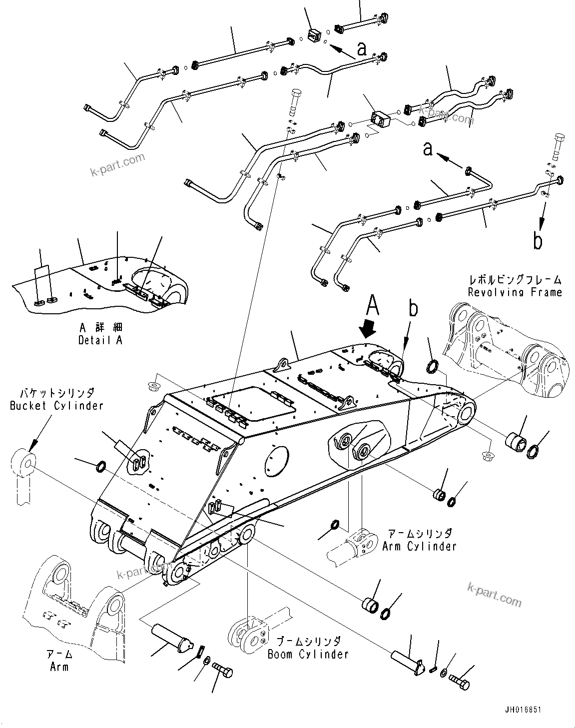 Komatsu parts book diagram for PC2000-11R S/N 31001-UP: LOADING SHOVEL, BOOM AND ARM, BOOM(#30001-)
