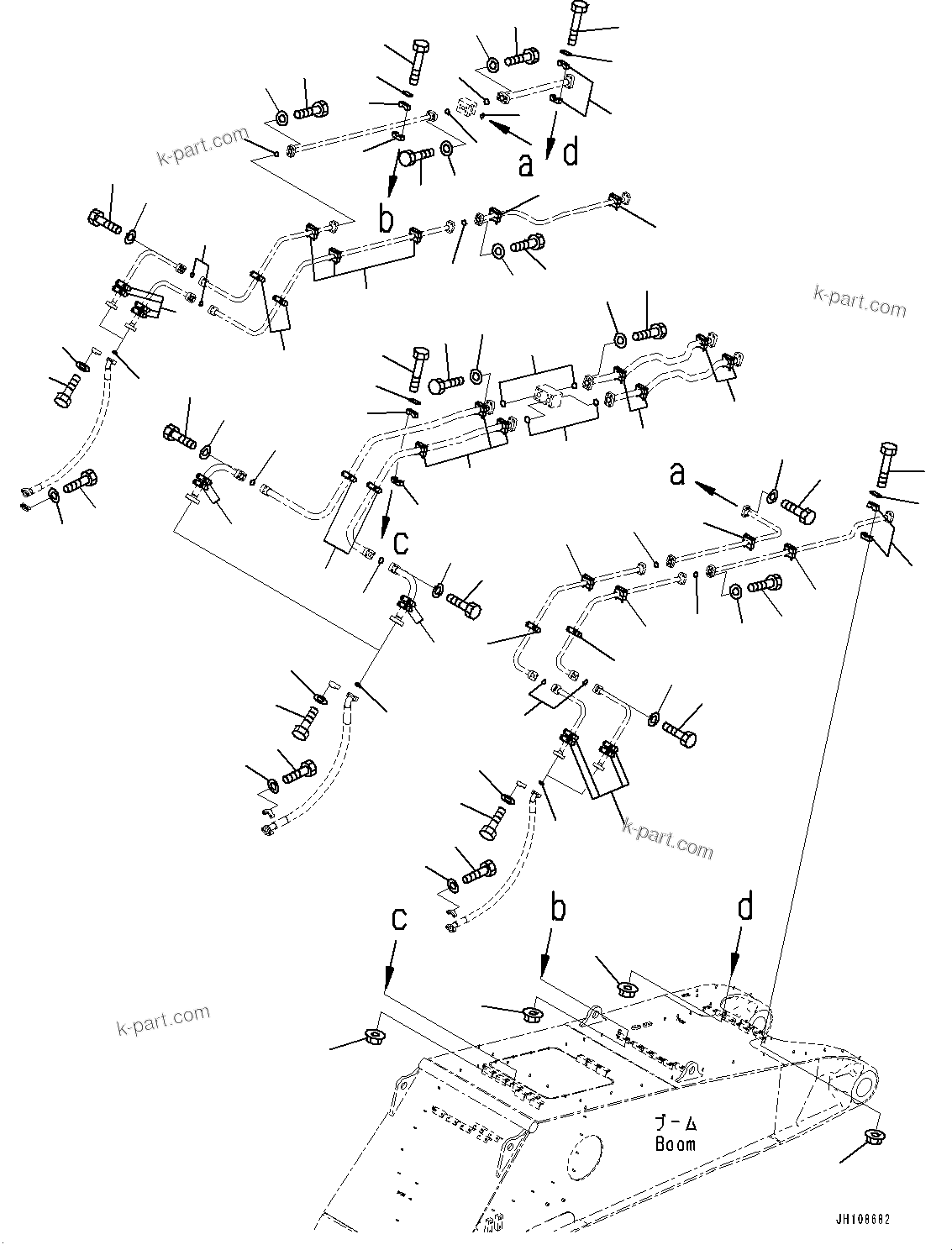 Komatsu parts book diagram for PC2000-11R S/N 31001-UP: LOADING SHOVEL, BOOM AND ARM, CLAMP(#30001-)