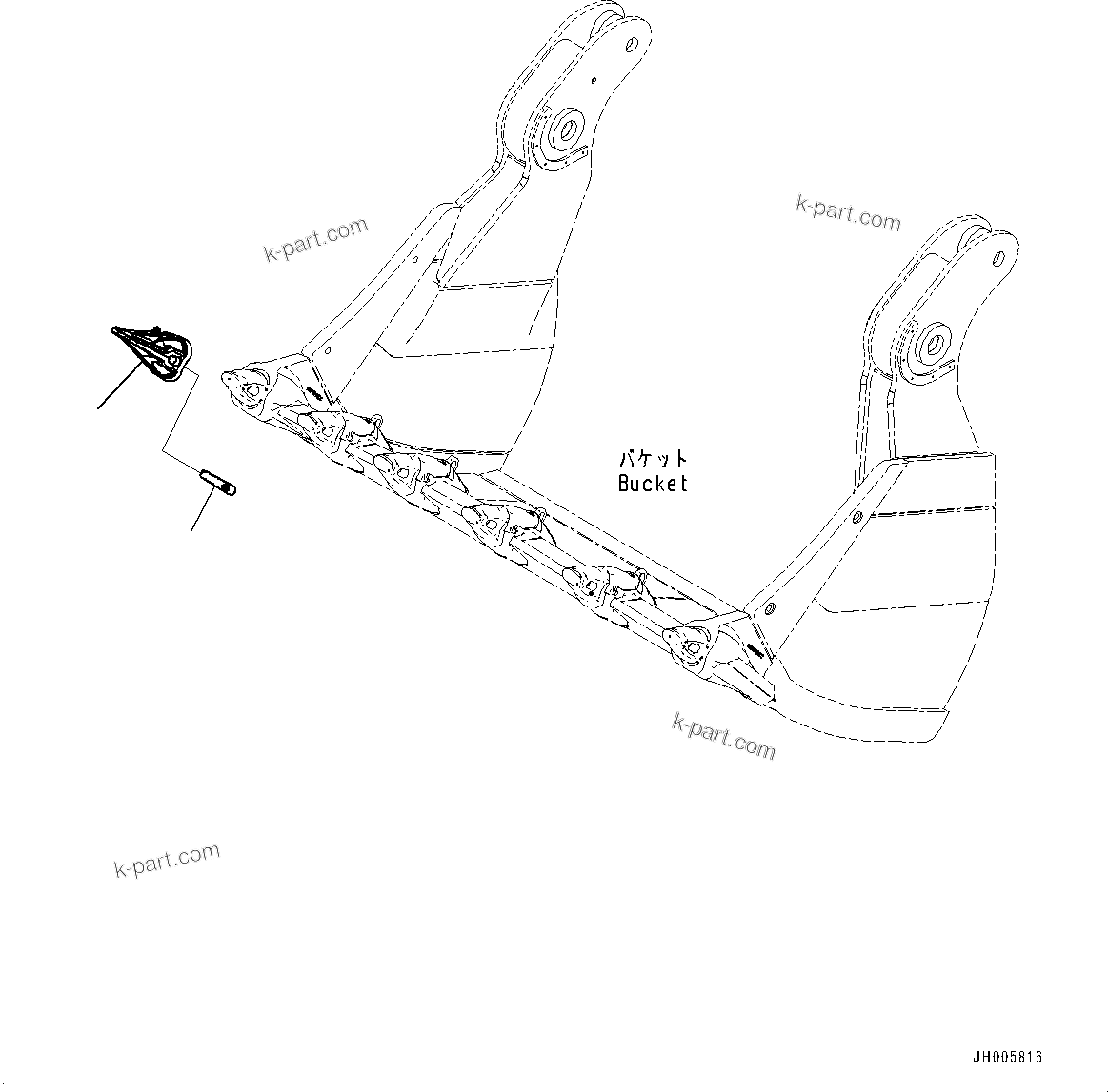 Komatsu parts book diagram for PC2000-11R S/N 31001-UP: BUCKET, TOOTH(#30001-)