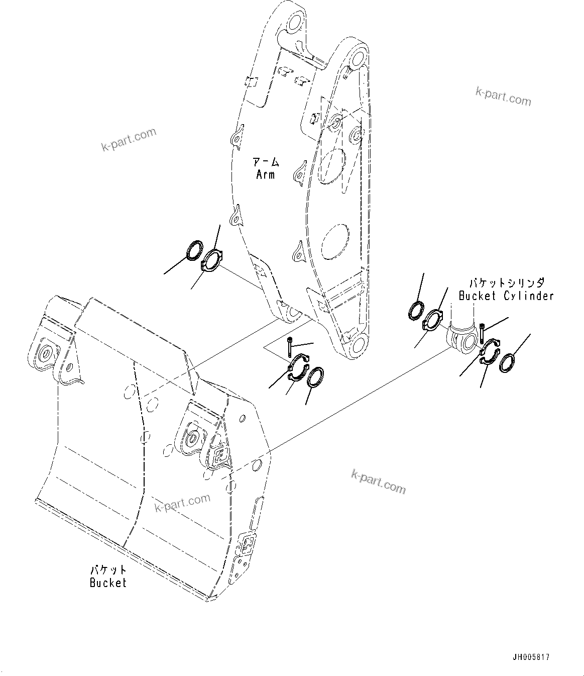 Komatsu parts book diagram for PC2000-11R S/N 31001-UP: BUCKET, SEAL(#30001-)