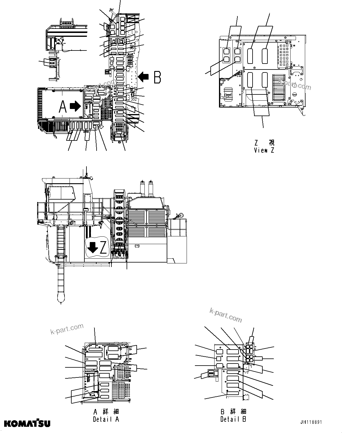 Komatsu parts book diagram for PC2000-11R S/N 31001-UP: MARKS AND PLATES, (5/5)(#31001-)