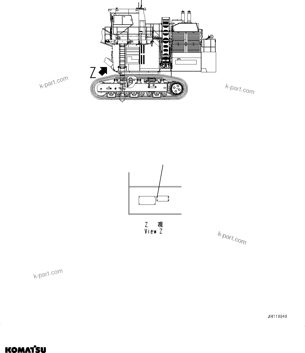 Komatsu parts book diagram for PC2000-11R S/N 31001-UP: BLIND PARTS, (#30001-)