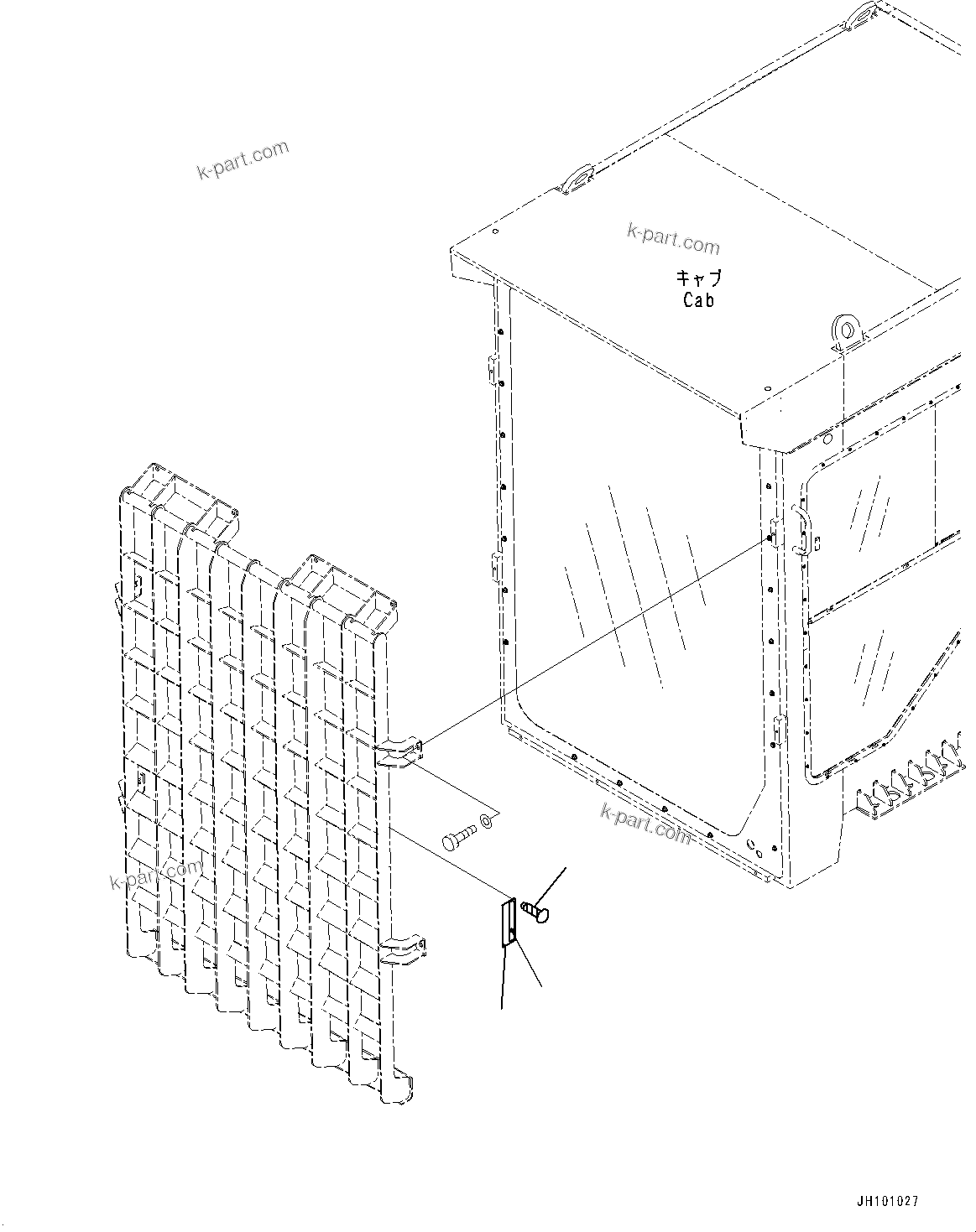 Komatsu parts book diagram for PC2000-11R S/N 31001-UP: OPG PLATE, (#30001-)