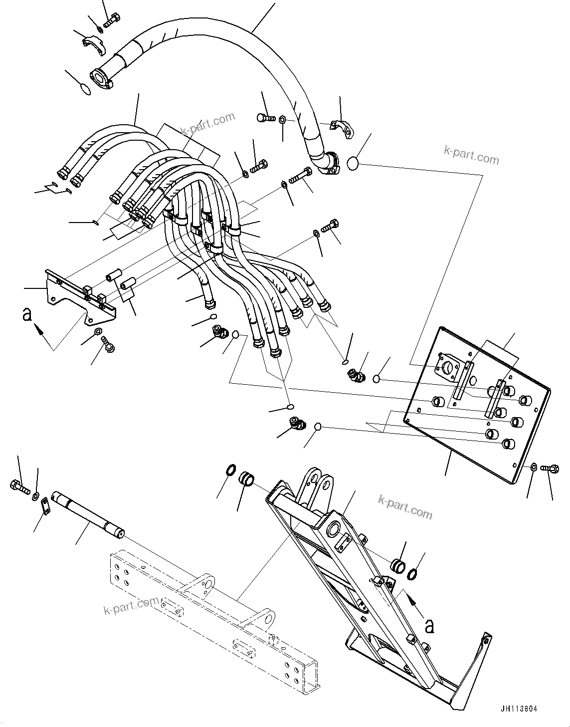 Komatsu parts book diagram for PC2000-11R S/N 31001-UP: SERVICE CENTER, ARM(#30001-)