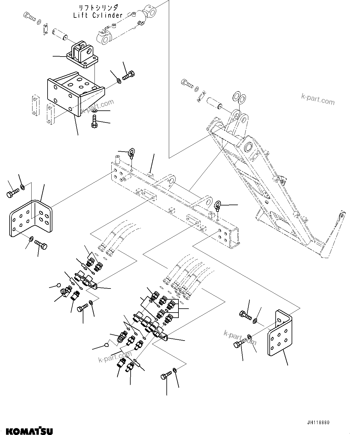 Komatsu parts book diagram for PC2000-11R S/N 31001-UP: SERVICE CENTER, FRAME (1/2)(#30001-)