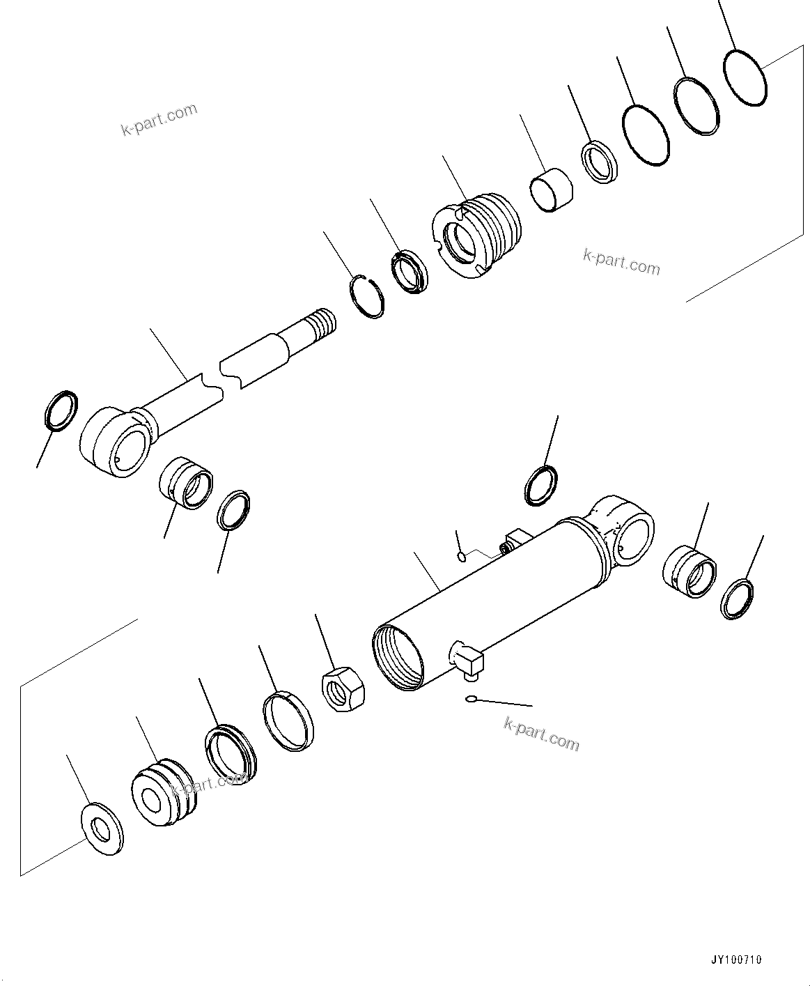 Komatsu parts book diagram for PC2000-11R S/N 31001-UP: SERVICE CENTER, INNER PARTS, SERVICE CENTER CYLINDER(#30001-)