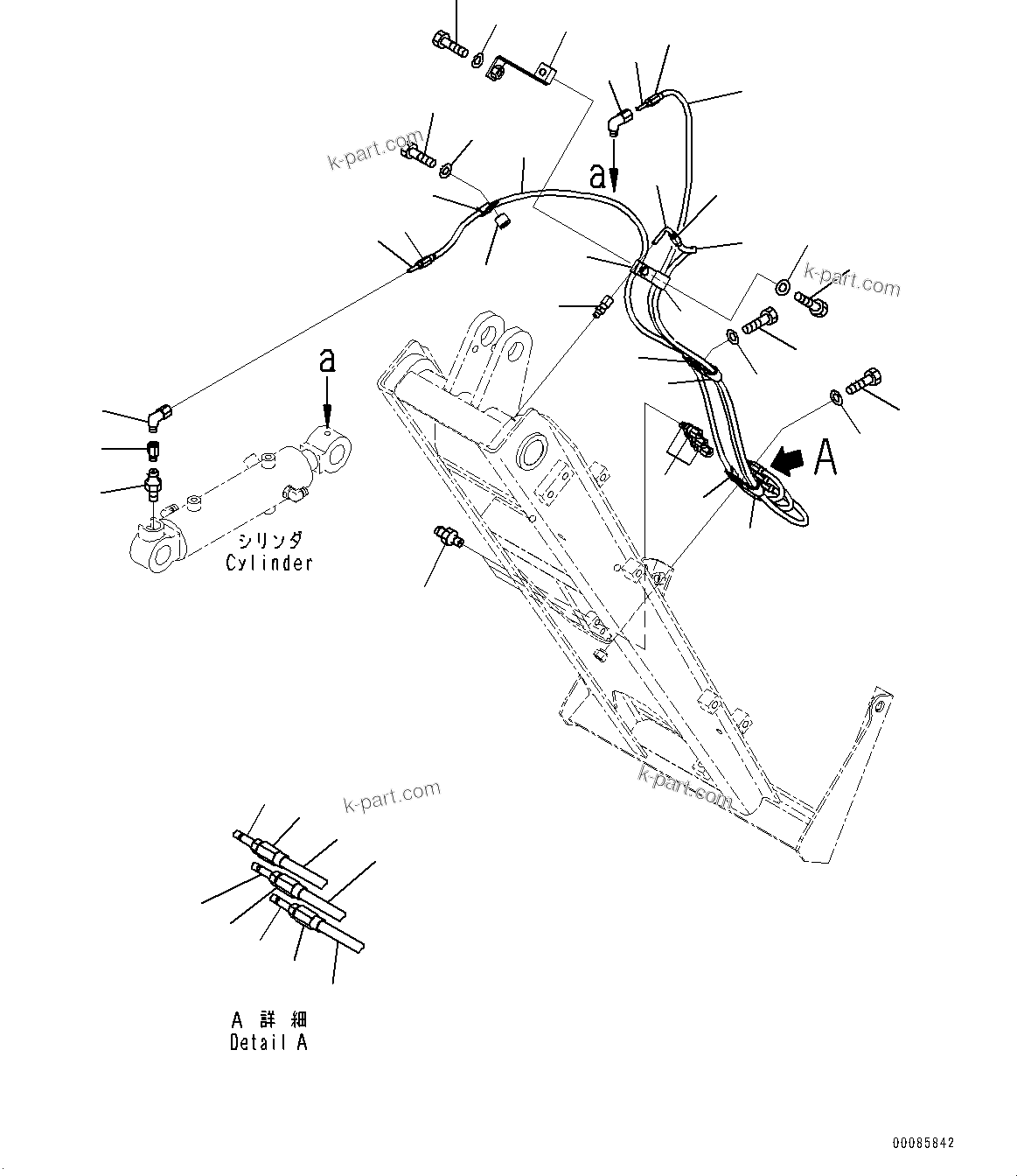 Komatsu parts book diagram for PC2000-11R S/N 31001-UP: SERVICE CENTER, LUBRICATION PIPING(#30001-)