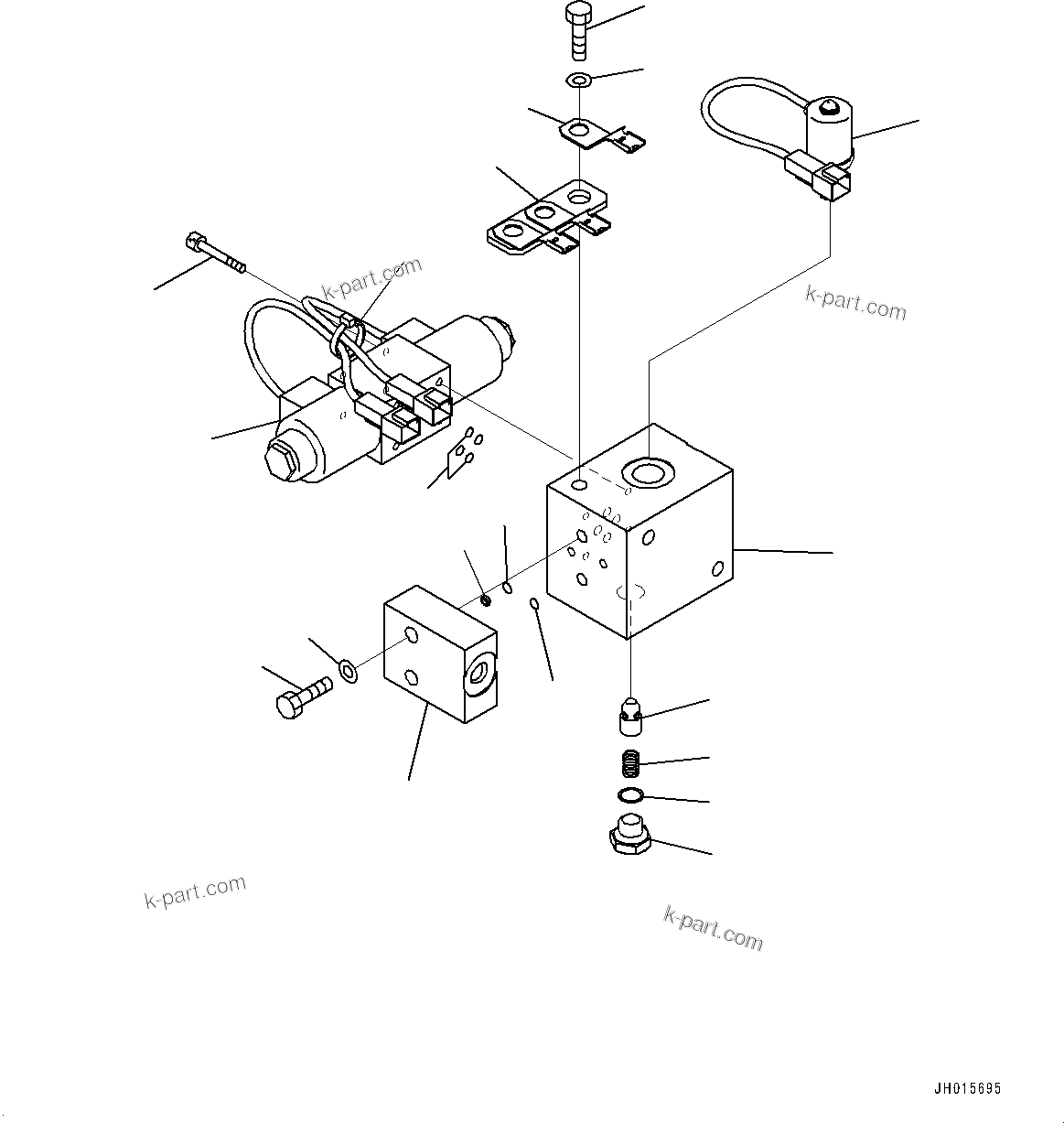 Komatsu parts book diagram for PC2000-11R S/N 31001-UP: SERVICE CENTER, VALVE(#30001-)