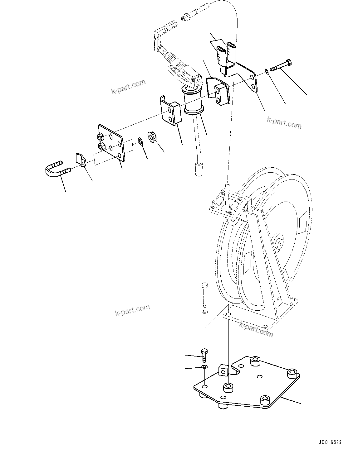 Komatsu parts book diagram for PC2000-11R S/N 31001-UP: GREASE PUMP, GREASE GUN, RELATED PARTS(#30001-)