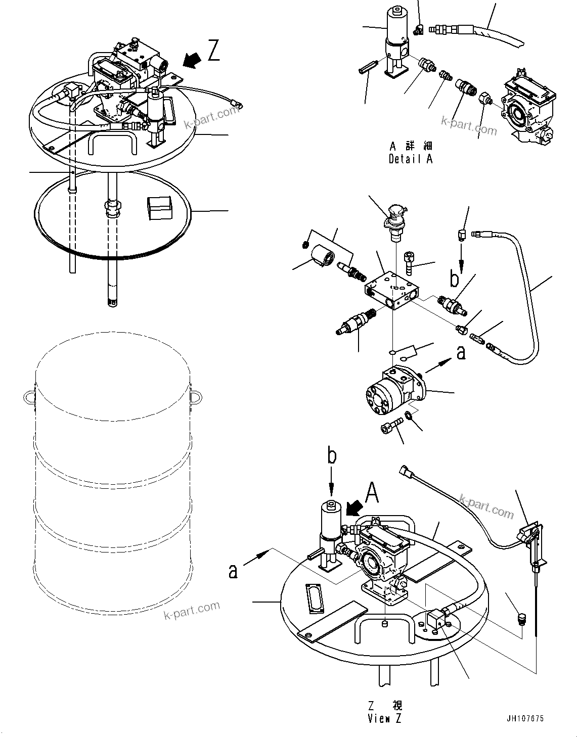 Komatsu parts book diagram for PC2000-11R S/N 31001-UP: GREASE PUMP, PUMP (3/3)(#30020-)