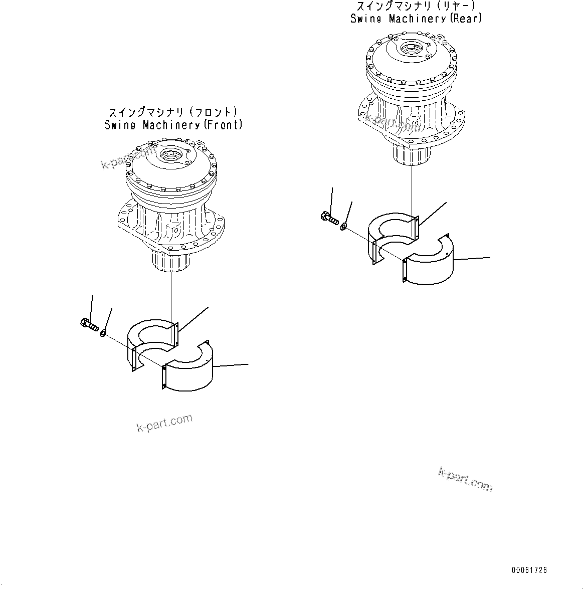 Komatsu parts book diagram for PC2000-11R S/N 31001-UP: PARTS FOR MACHINE TRANSPORTATION, (#30001-)