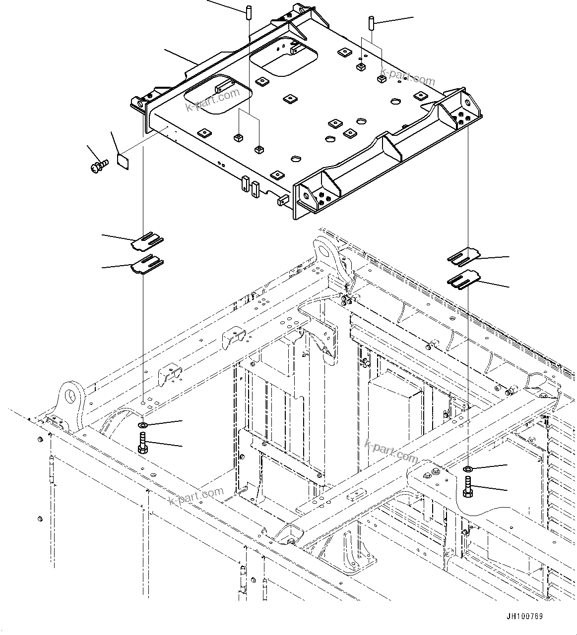 Komatsu parts book diagram for PC2000-11E0 S/N 31001-UP: EXHAUST PIPE, BRACKET (2/4)(#30001-)