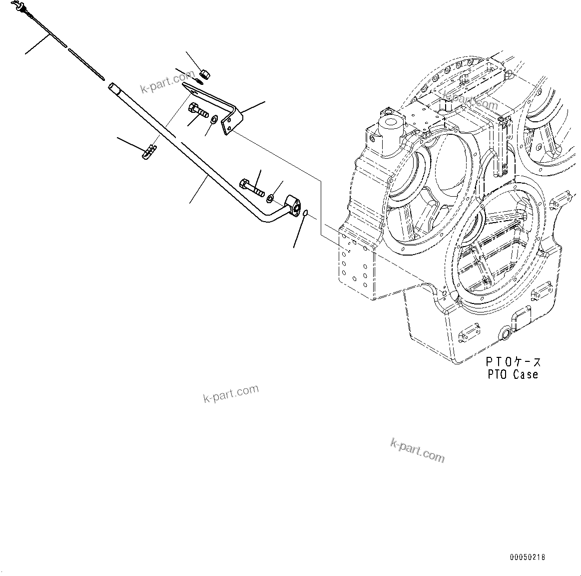 Komatsu parts book diagram for PC2000-11E0 S/N 31001-UP: PTO (POWER TAKE OFF), OIL CHECK GAUGE(#30016-)