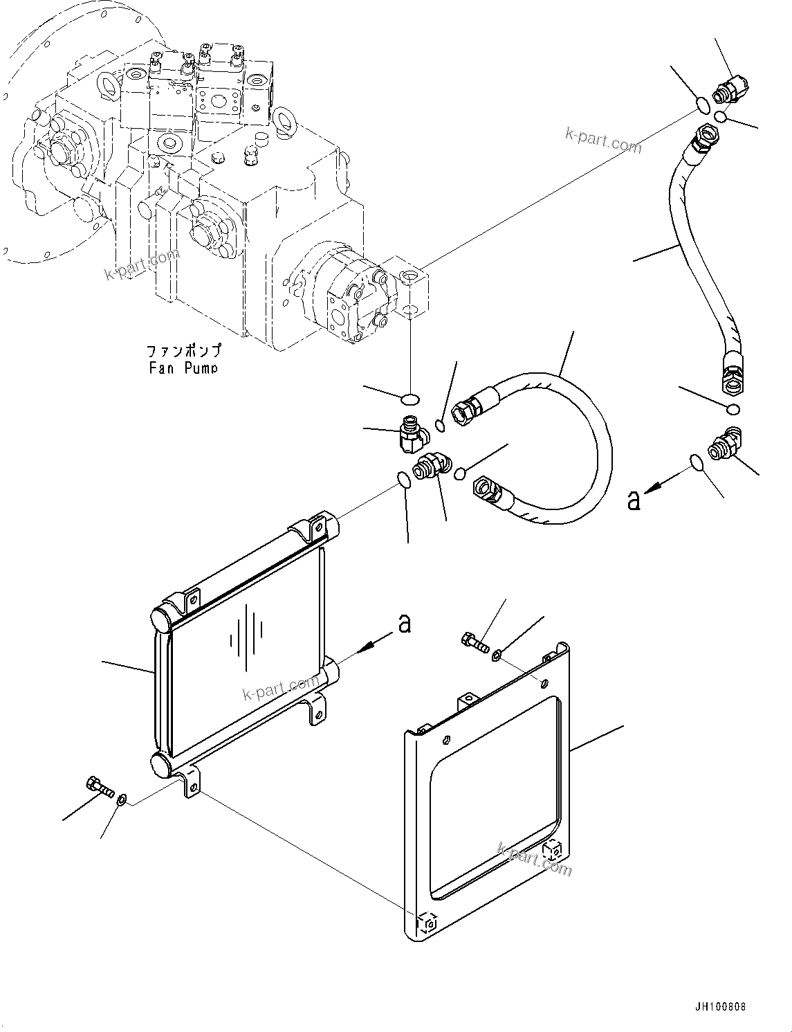 Komatsu parts book diagram for PC2000-11E0 S/N 31001-UP: PTO (POWER TAKE OFF), ADDITIONAL PTO (POWER TAKE OFF) COOLER(#30016-)