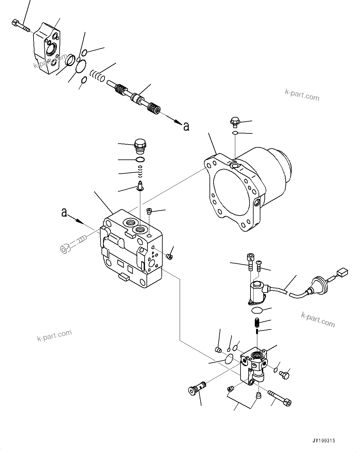 Komatsu parts book diagram for PC2000-11E0 S/N 31001-UP: COOLING SYSTEM, FAN MOTOR (1/6)(#30001-)