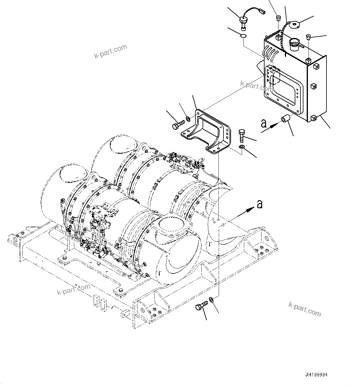 Komatsu parts book diagram for PC2000-11E0 S/N 31001-UP: COOLING SYSTEM, DEAERATION TANK(#30001-)
