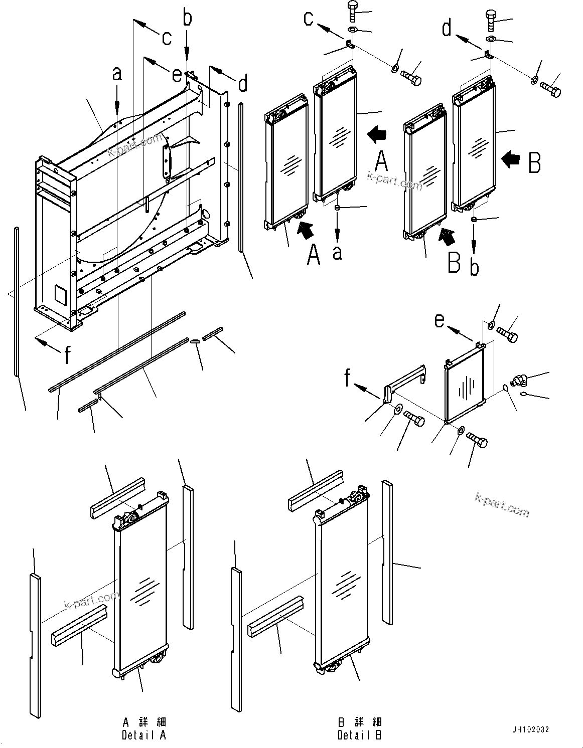 Komatsu parts book diagram for PC2000-11E0 S/N 31001-UP: COOLING SYSTEM, OIL COOLER(#30001-)