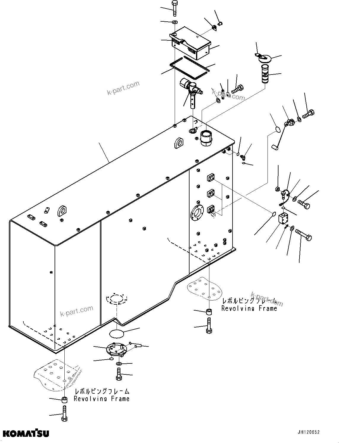 Komatsu parts book diagram for PC2000-11E0 S/N 31001-UP: FUEL TANK, (#31001-)