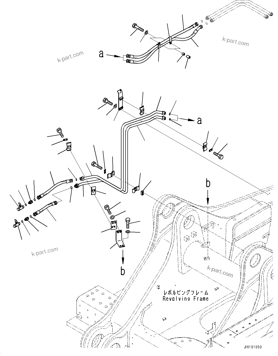 Komatsu parts book diagram for PC2000-11E0 S/N 31001-UP: FUEL PIPING, REVOLVING FRAME FUEL SUPPLY PIPING(#30001-)
