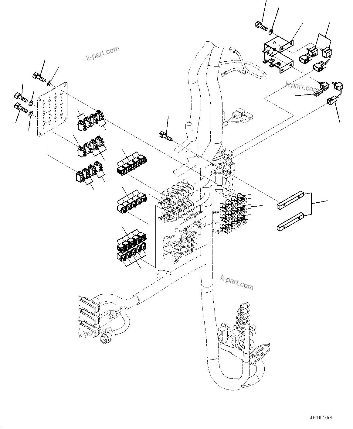 Komatsu parts book diagram for PC2000-11E0 S/N 31001-UP: ELECTRIC WIRING HARNESS, CAB BASE, CIRCUIT BREAKER AND SWITCH(#30001-)