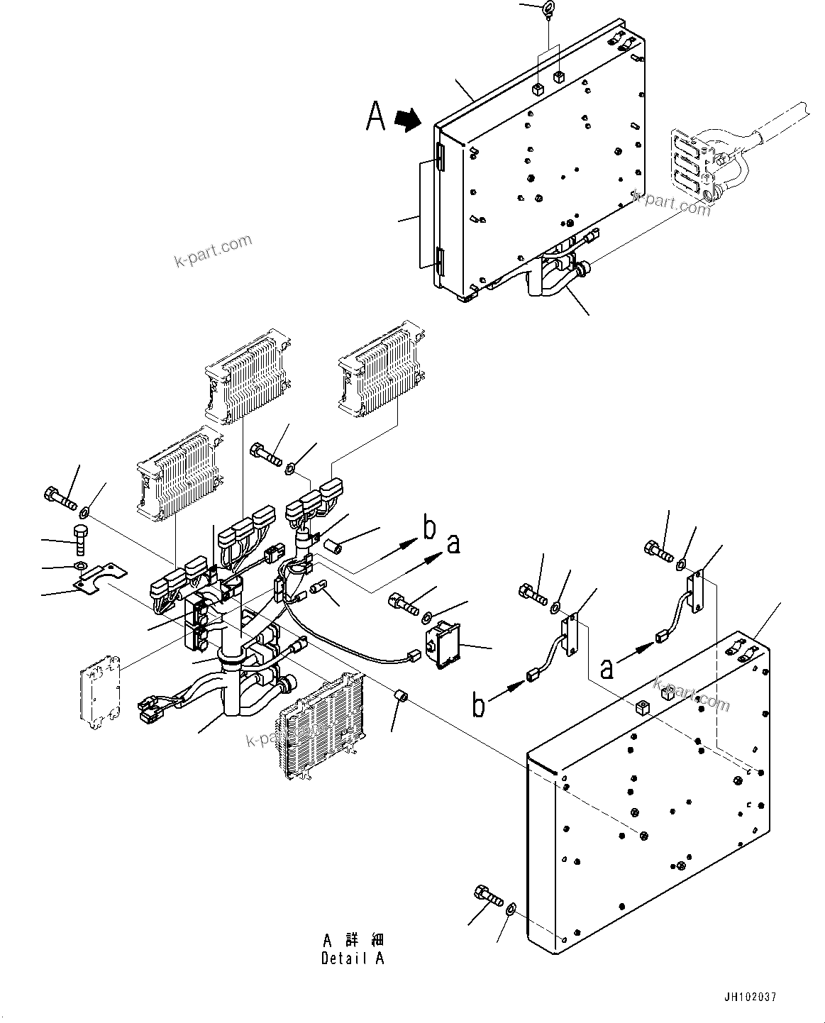 Komatsu parts book diagram for PC2000-11E0 S/N 31001-UP: ELECTRIC WIRING HARNESS, CAB BASE, WIRING HARNESS AND CASE (2/2)(#30001-)