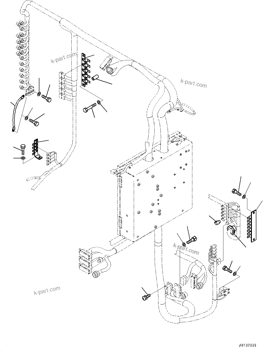 Komatsu parts book diagram for PC2000-11E0 S/N 31001-UP: ELECTRIC WIRING HARNESS, CAB BASE, BRACKET(#30001-)