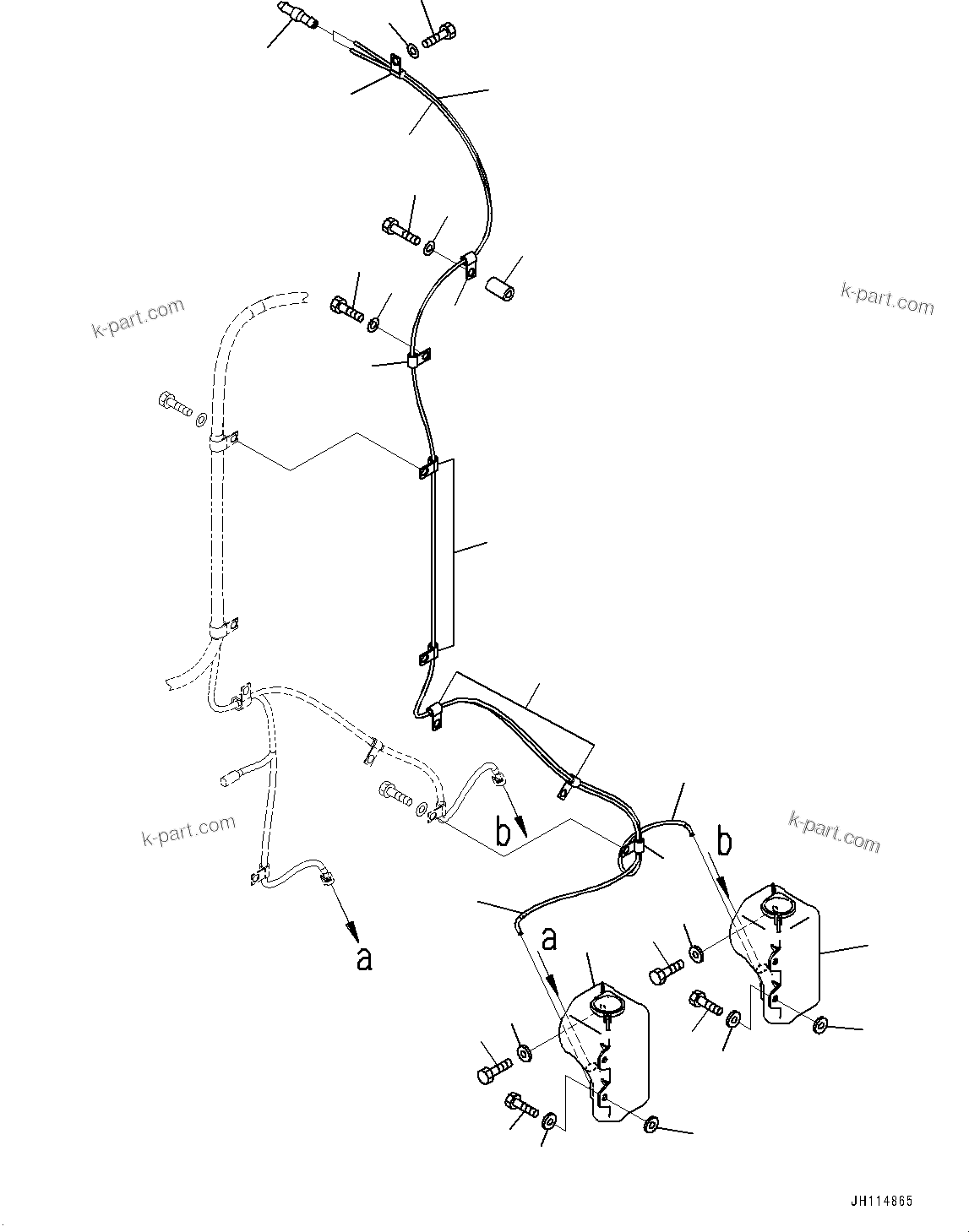 Komatsu parts book diagram for PC2000-11E0 S/N 31001-UP: ELECTRIC WIRING HARNESS, CAB BASE, WINDOW WASHER(#30001-)
