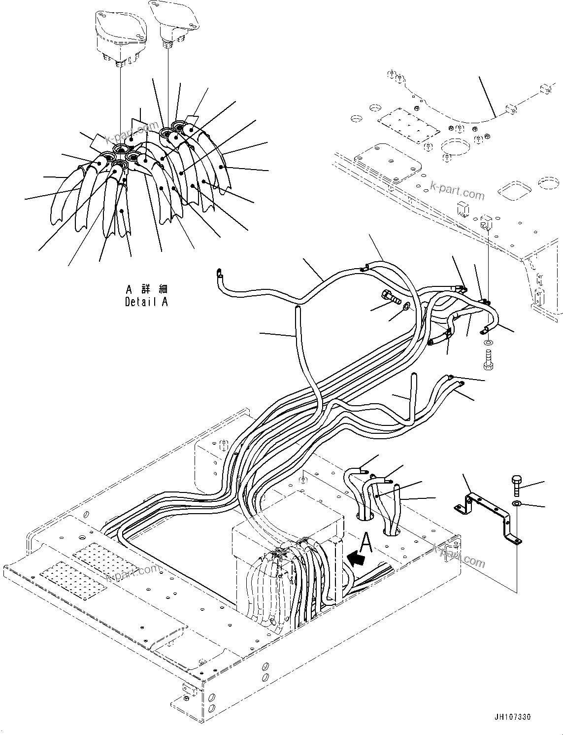 Komatsu parts book diagram for PC2000-11E0 S/N 31001-UP: ELECTRIC WIRING HARNESS, ISOLATOR CABLE(#30001-)