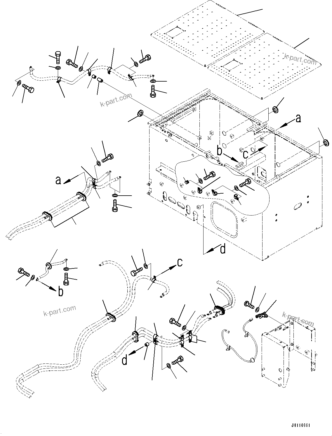 Komatsu parts book diagram for PC2000-11E0 S/N 31001-UP: ELECTRIC WIRING HARNESS, CLAMP (2/2)(#30001-)