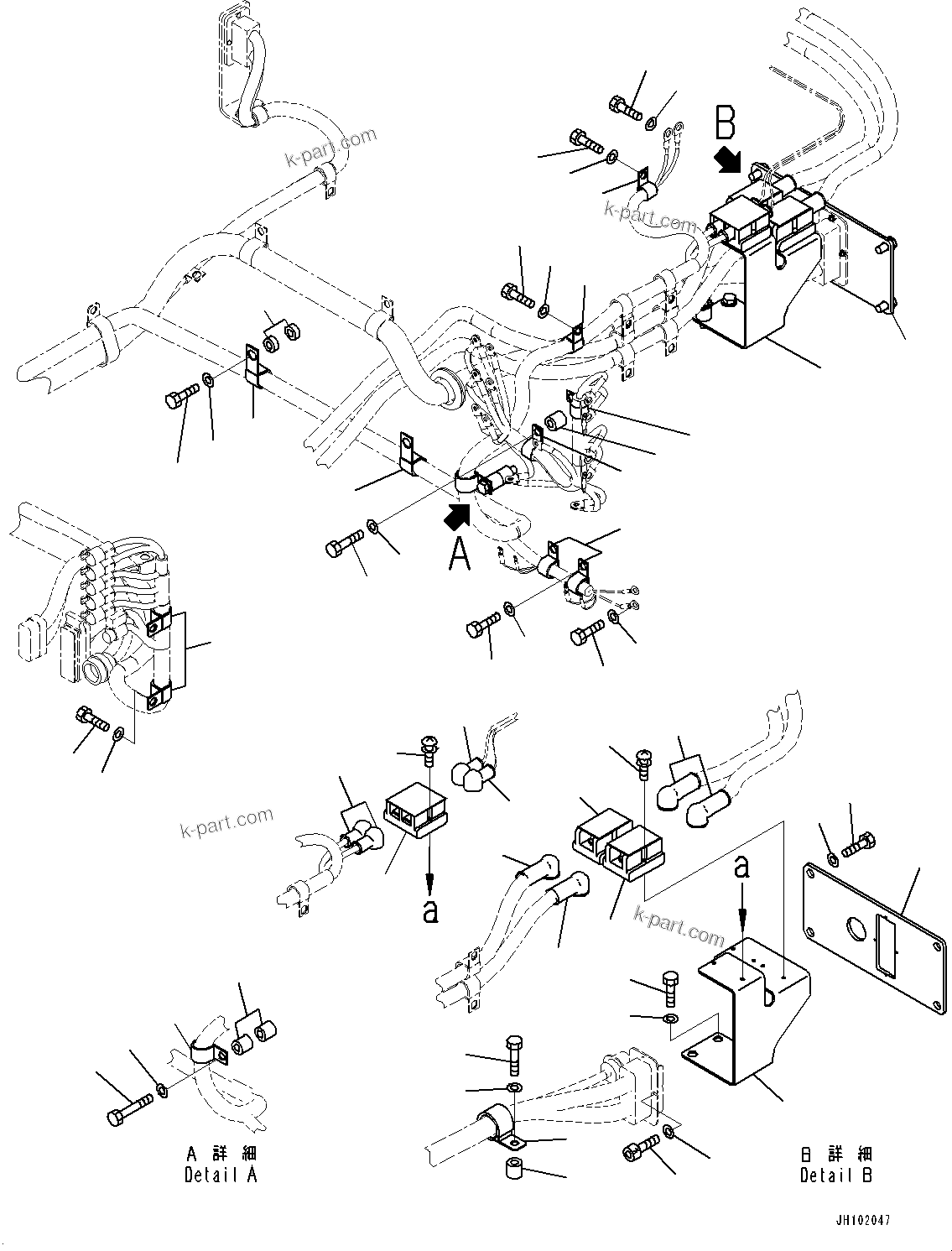 Komatsu parts book diagram for PC2000-11E0 S/N 31001-UP: ELECTRIC WIRING HARNESS, BRACKET AND CLIP(#30001-)