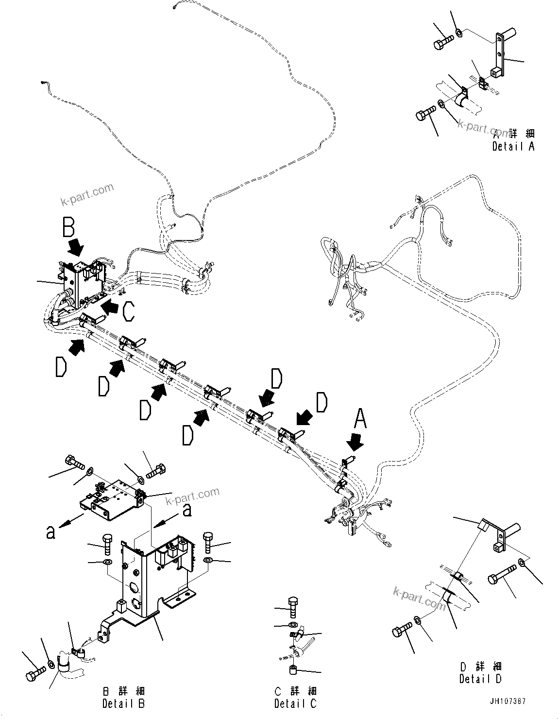 Komatsu parts book diagram for PC2000-11E0 S/N 31001-UP: ELECTRIC WIRING HARNESS, CLIP (1/4)(#30001-)