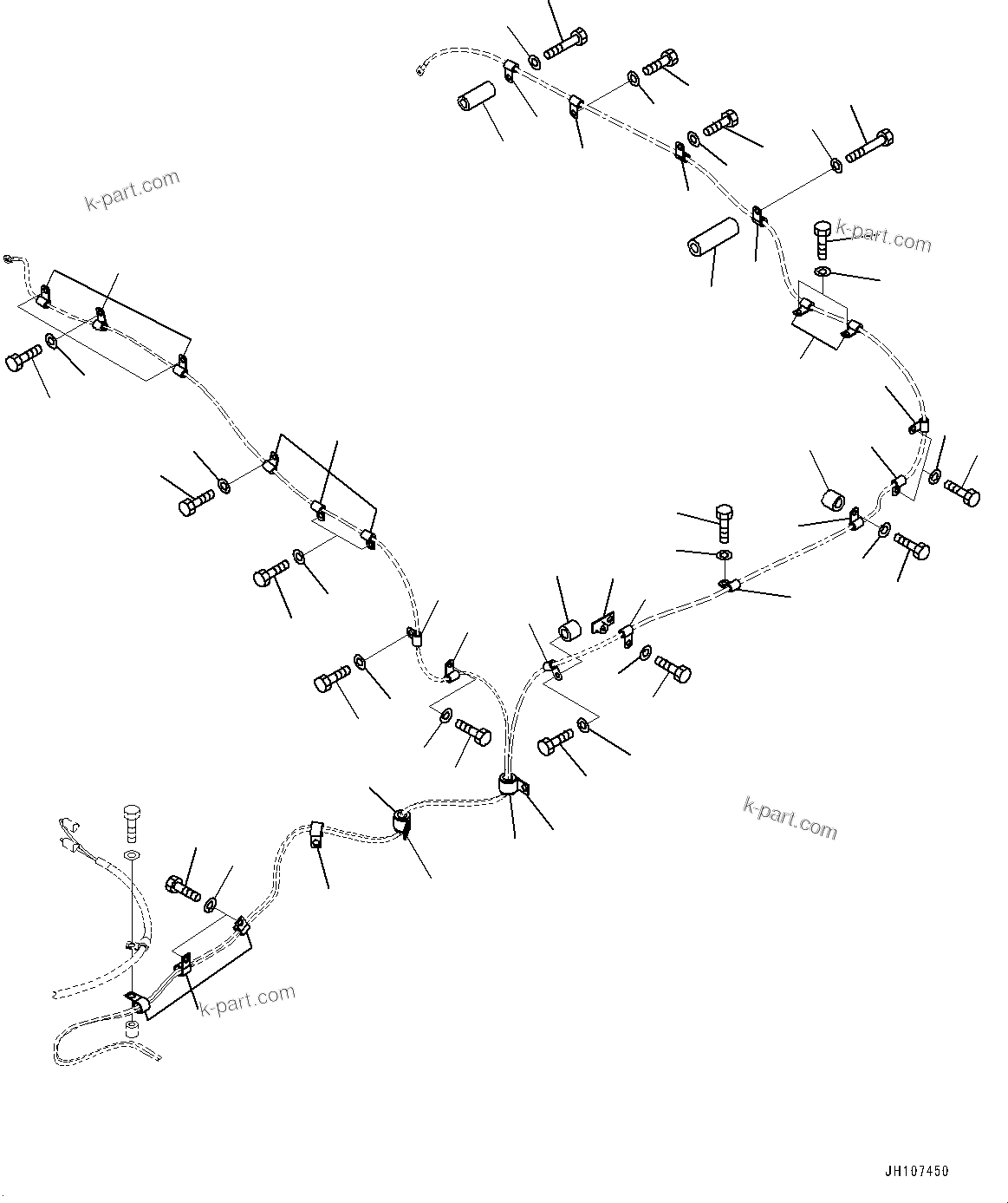Komatsu parts book diagram for PC2000-11E0 S/N 31001-UP: ELECTRIC WIRING HARNESS, CLIP (2/4)(#30001-)