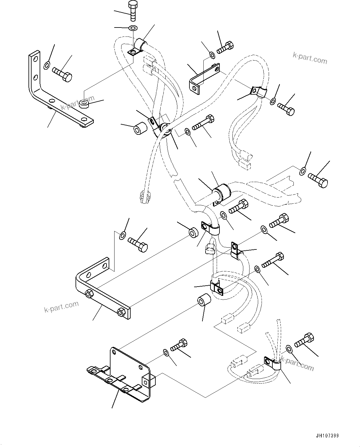 Komatsu parts book diagram for PC2000-11E0 S/N 31001-UP: ELECTRIC WIRING HARNESS, BRACKET(#30001-)