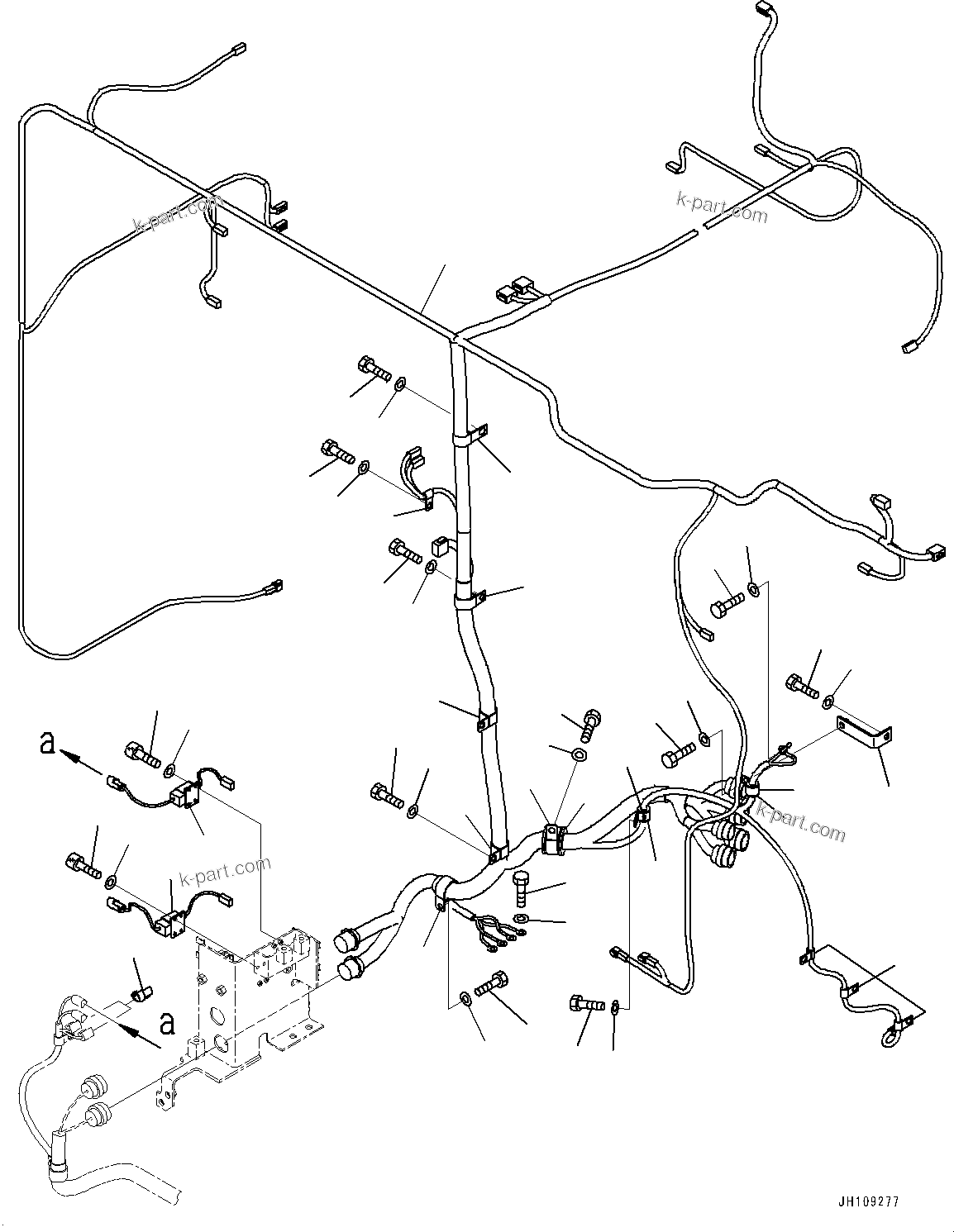 Komatsu parts book diagram for PC2000-11E0 S/N 31001-UP: ELECTRIC WIRING HARNESS, WIRING HARNESS AND CLIP (2/4)(#30001-)
