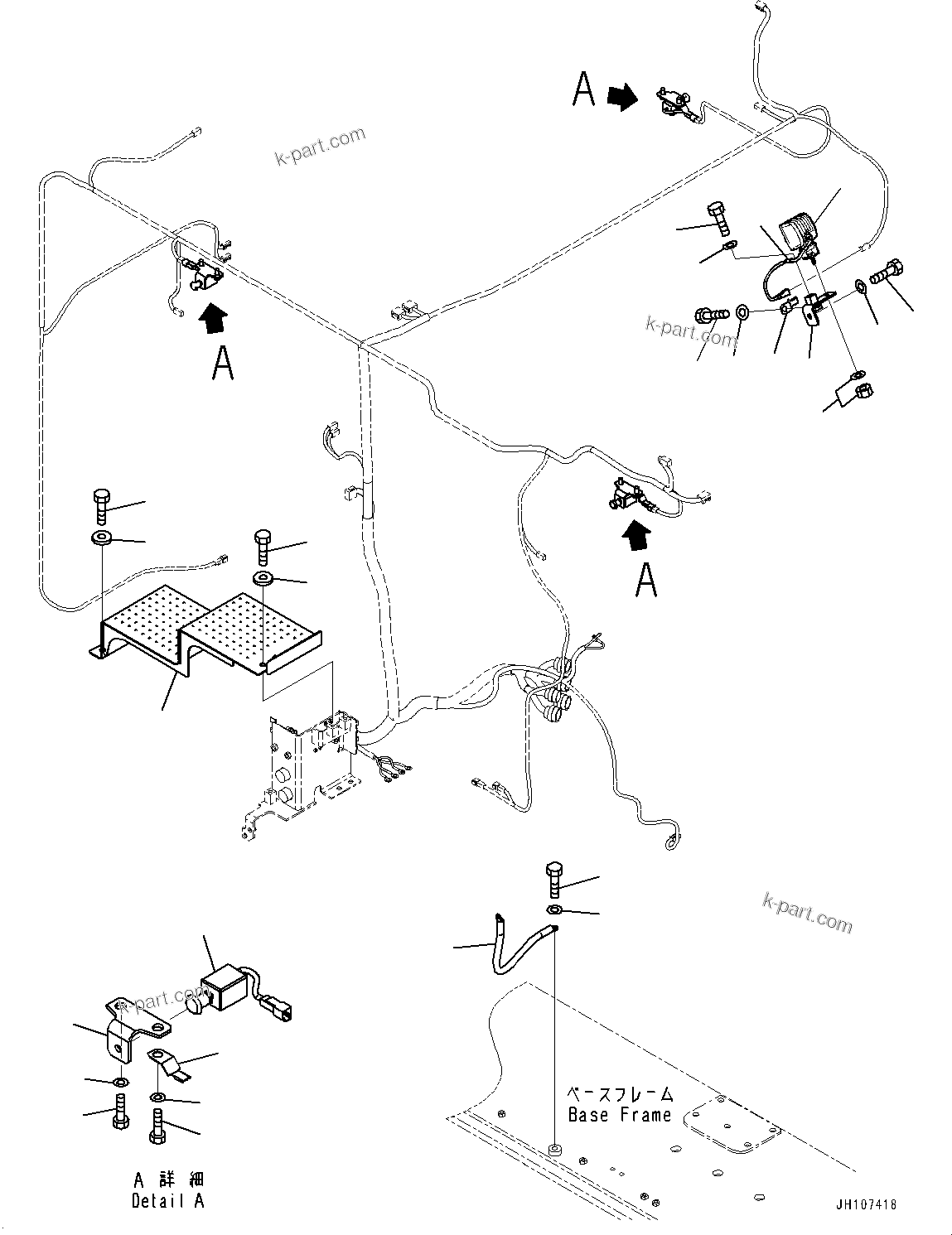 Komatsu parts book diagram for PC2000-11E0 S/N 31001-UP: ELECTRIC WIRING HARNESS, ROOM LAMP AND SWITCH(#30001-)