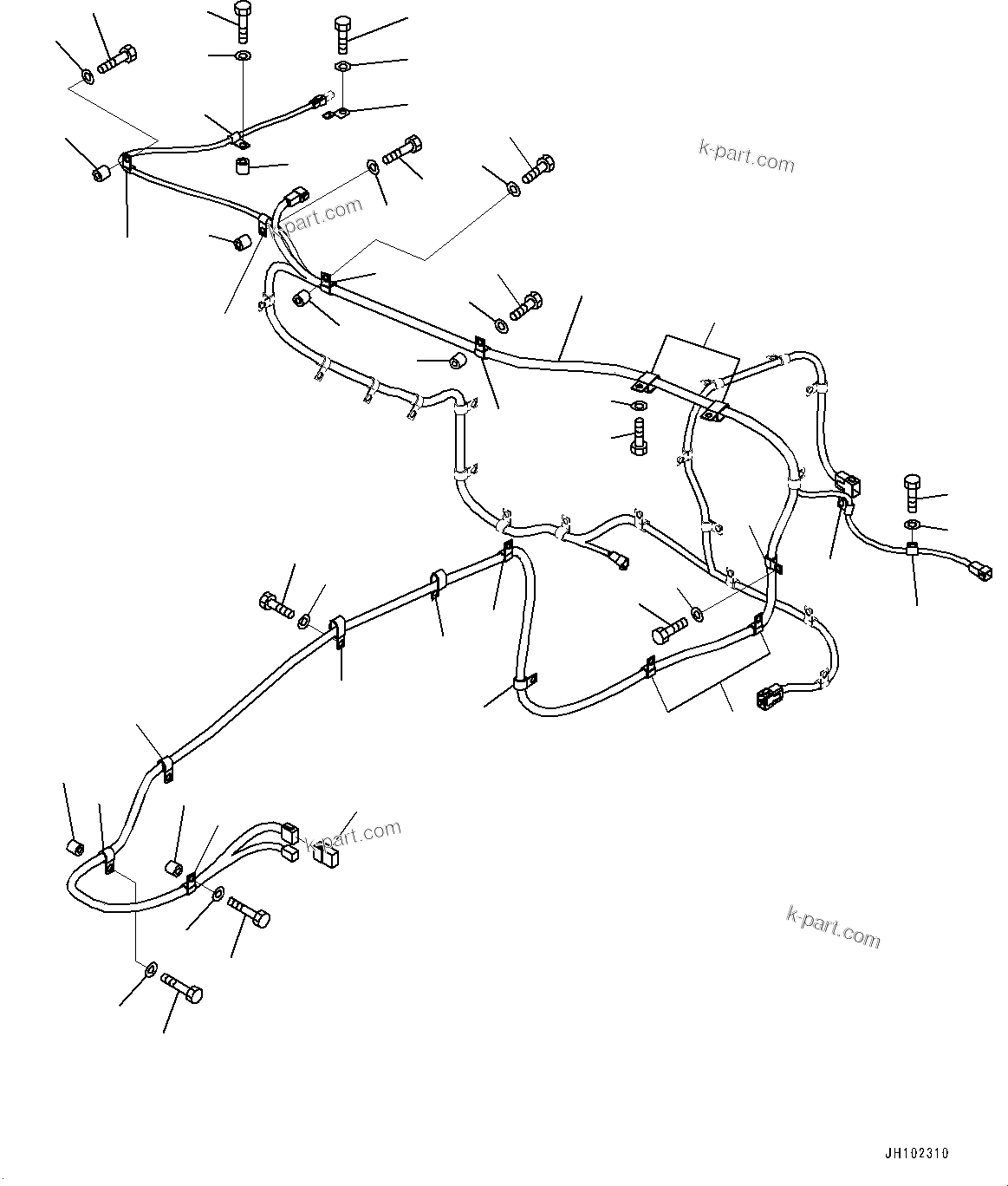 Komatsu parts book diagram for PC2000-11E0 S/N 31001-UP: ADDITIONAL ELECTRIC WIRING HARNESS, WIRING HARNESS(#30001-)