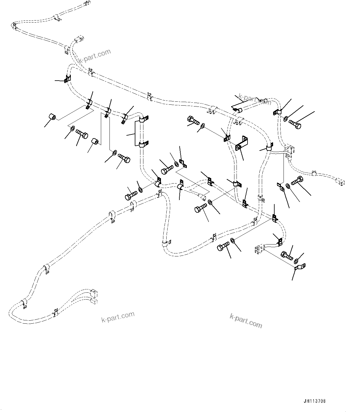 Komatsu parts book diagram for PC2000-11E0 S/N 31001-UP: ADDITIONAL ELECTRIC WIRING HARNESS, CLIP(#30001-)