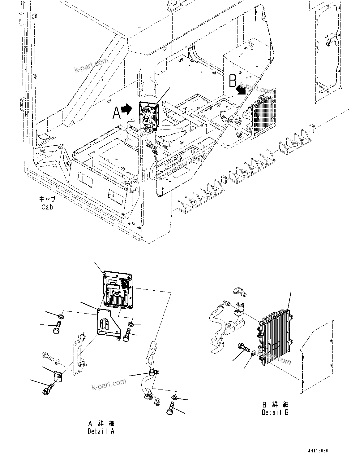 Komatsu parts book diagram for PC2000-11E0 S/N 31001-UP: KOMVISION CAMERA, MONITOR AND CONTROLLER(#30157-)