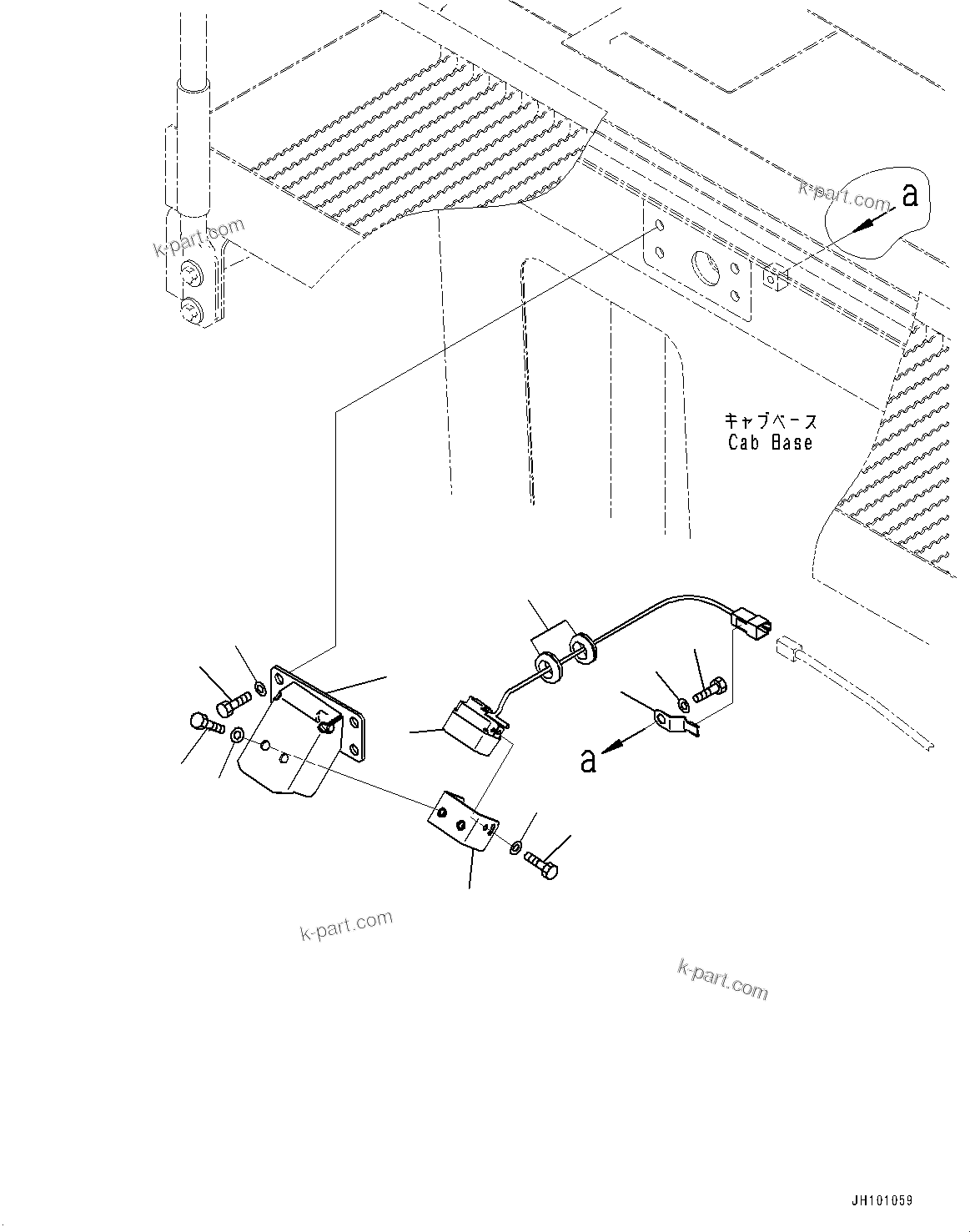 Komatsu parts book diagram for PC2000-11E0 S/N 31001-UP: KOMVISION CAMERA, FRONT CAMERA(#30001-)