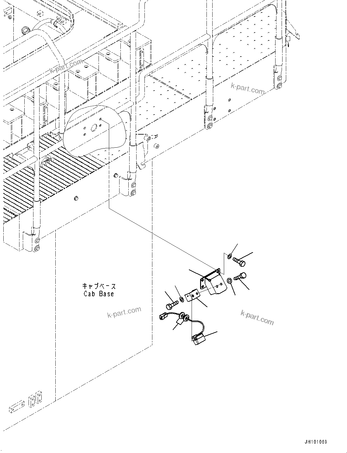 Komatsu parts book diagram for PC2000-11E0 S/N 31001-UP: KOMVISION CAMERA, CAMERA, L.H. (1/2)(#30001-)