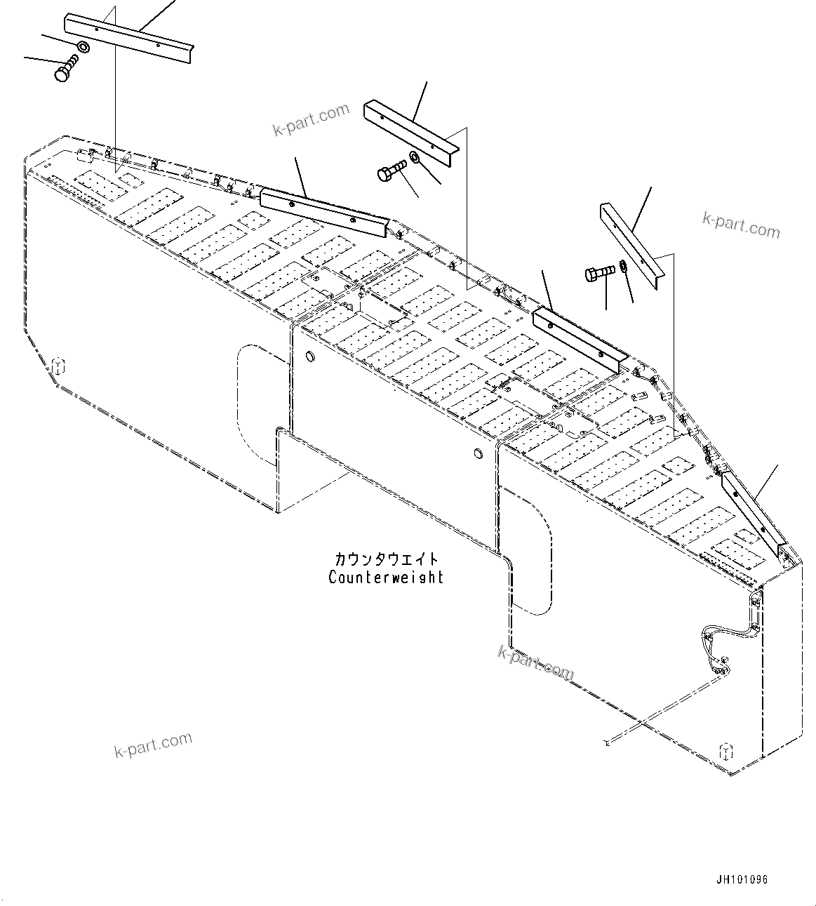 Komatsu parts book diagram for PC2000-11E0 S/N 31001-UP: KOMVISION CAMERA, WIRING HARNESS COVER(#30001-)