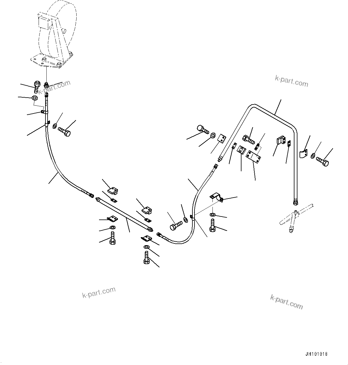 Komatsu parts book diagram for PC2000-11E0 S/N 31001-UP: AUTO-GREASING SYSTEM, LUBRICATION PIPING (4/4)(#30001-)