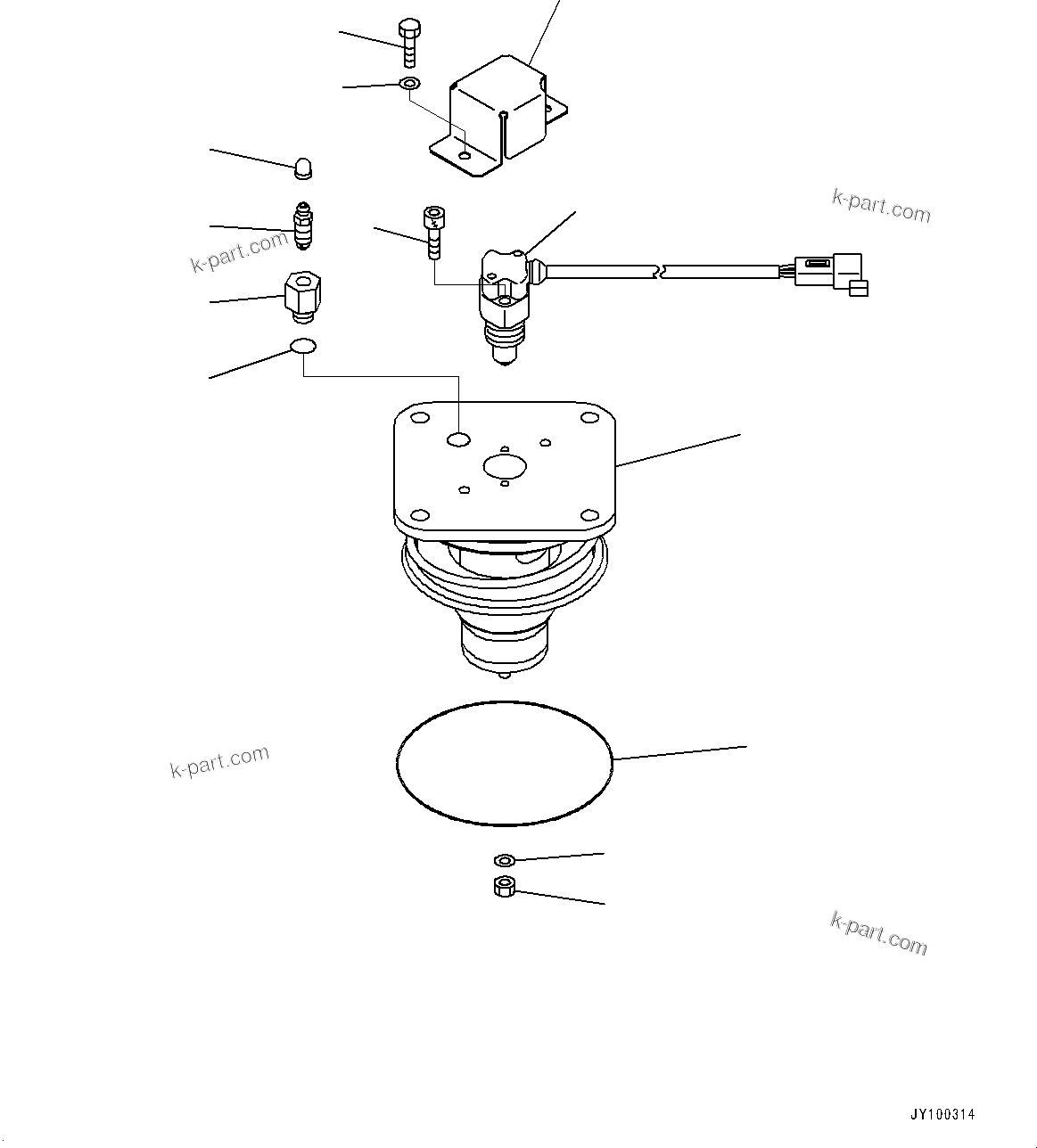 Komatsu parts book diagram for PC2000-11E0 S/N 31001-UP: HYDRAULIC TANK, BYPASS VALVE(#30001-)